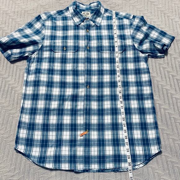 Orton blue plaid short sleeve button down - Picture 6 of 6